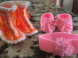 Crochet baby booties