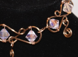Pink Swarovski Crystal Wire Bracelet