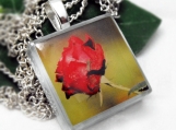Bug - Handmade Pendant, Recycled Glass Pendant, Graphic Pendant, Ice Pendant