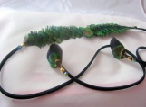 HIPPIE SUEDE STUDDED PEACOCK FEATHER  HEADBANDS