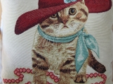 Cat In A Hat Tapestry Cushion Cover - Free Shipping