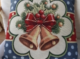Christmas Bells Tapestry Cushion Cover - Free Shipping