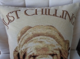 Just Chilling Dog Tapestry Cushion Cover - Free Shipping