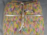 Knitted Multicoloured Patterned Baby Blanket - Free Shipping