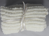 Knitted White Pom Pom Baby Blanket - Free Shipping