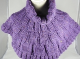 Knitted Women's Purple Caplet - Free Shipping
