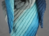 Knitted Women's Triangular Wrap Around Shawl - Free Shipping