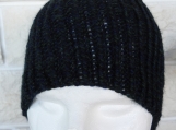 Men's Knitted Black Watch Beanie Hat - Free Shipping