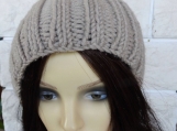 Women's Camel Hat With  Cream Pom Pom - Free Shipping