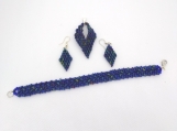 Elegant Handmade Leaf Pendant, Bracelet and Earring Set