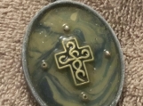  Antique Silver Cross Pendant & Chain #3081
