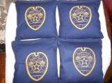Police Badge  Embroidered  Corn hole Bags