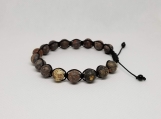 Healing Bracelet - Leopard Skin Jasper - Adjustable Length 7-9 inches - 8 mm beads