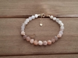 Healing Bracelet - Sunstone - Freedom - Originality - Sensuality - Romance - Independence - Luck - Gold Filled - 7-8 inches - 6 mm beads