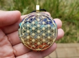 Orgonite Pendant - 7 Chakras - Flower of Life - Reiki - Spirituality - Yoga necklace - Unisex