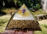 Orgonite pyramid + 7 chakras balancing - Positive Energy Balance - Protects from EMF radiation