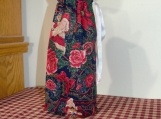 Wine Cover / Bag St. Nickolas Dark green top, white drawstring