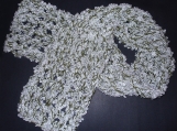 Lady's White and Green Scarf 