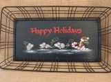 Happy Holidays Wire Tray