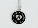 Valentine's Love Conquers All - Amor Vincit Omnia - Enamel and silver pendant