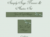 Simply Sage Premade iCraft Shoppe Banner and Avatar Set