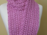 Delicate & Dainty Pink Shells Crocheted Scarf