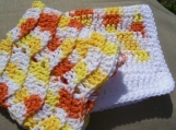 Vibrant, Multicolored Washcloths/Dishcloths, set of two