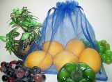 NEW..ROYAL BLUE...4 REUSABLE PRODUCE BAGS......DOUBLE THICK
