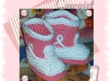 Boutique Crochet Cowboy Cowgirl Baby Booties
