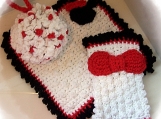 Crochet PATTERN for Matty and Mandy Mouse Spa Bath Set in PDF