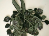 PDF pattern Crochet leaf scarflette or necklace No 1
