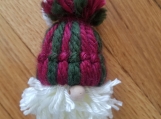 Gnome Ornament- red and green striped