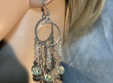Pmc Silver CC chandelier earrings 