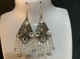 Pmc Silver clear crystal chandelier earrings 37