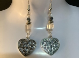 Pmc heart clear crystal earrings free shipping 14