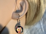 Pmc Silver Yorkie dog earrings 55