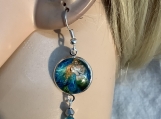 Pmc Aqua mermaid necklace earring set 28