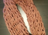 Chunky Rose Pink Infinity Scarf
