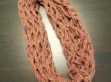 Rose Pink Infinity Scarf Small
