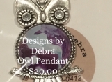  Wise Owl Pendant with Chain #2642