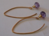 Essensual - Sparkly amethyst onion cut earrings