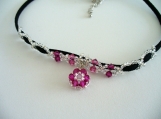 Flower Swarovski Crystal Choker  