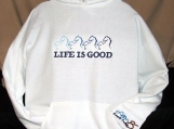 "Life is Good" Hoodie with Horses
