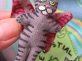 Plush Celestial Cat Tiny Mini Cat Doll Totally Flealess Pin