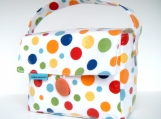Ranbow Polka Dot Short Boxed Lunch Bag