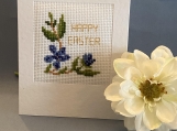 Easter Card with blue flowers