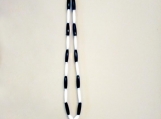Men's Native Necklace With Bone, Stone & Glass Beads (Black & White)