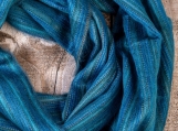 Warm Alpaca Wool Infinity Scarf, Teal (Teal)