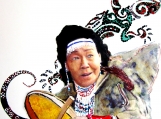 "Woman Katuk - Drum Beater", Original Native Canadian Painting
