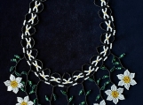 Mayan Indigenous Beaded Multicolour Necklace with White Flowers